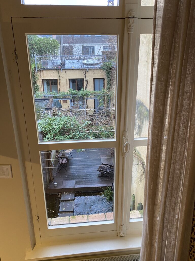 View of the city garden and courtyard from the Congo Room